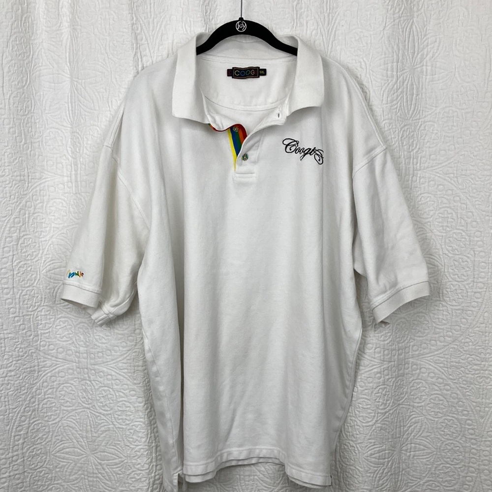 Coogi Men’s Classic White Polo Shirt sz 5X